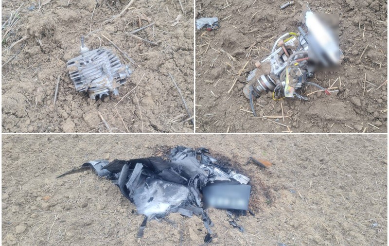 Noi fragmente de dronă au căzut pe teritoriul Republicii Moldova, la 2 km de frontiera cu Ucraina | FOTO