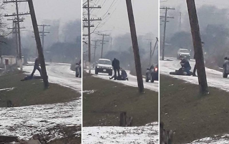 IMAGINI SCANDALOASE - Bărbat lovit de mașina Poliției de Frontieră și târât în șanț de polițiști! Instituția are altă variantă
