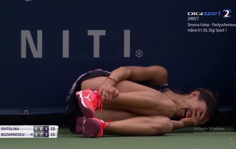Fanii dau vina pe arbitra de scaun pentru accidentarea Mihaelei Buzărnescu. Mesajul Elinei Svitolina