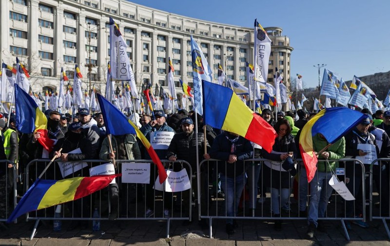 Protest masiv al sindicatelor din Apărare și Ordine Publică în București