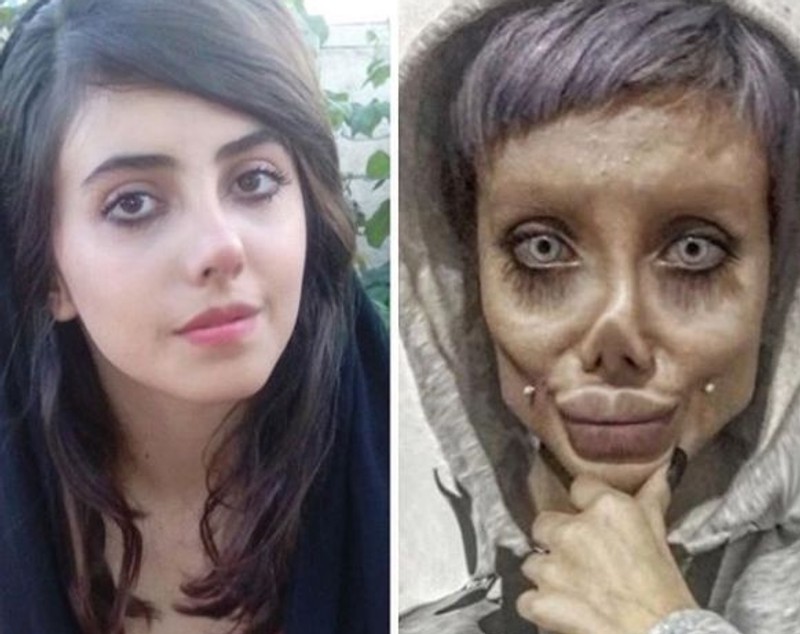 FOTO | Cum arată cu adevărat tânăra care a spus că a făcut 50 de operaţii pentru a avea chipul lui Angelina Jolie