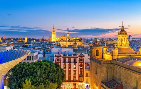 Panorama orașului Sevilla, Spania