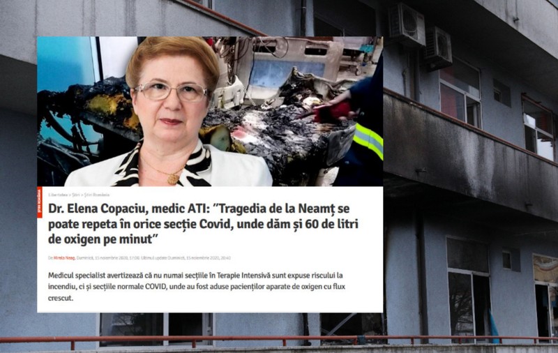 Incendiul de la „Balș” și avertismentul ignorat al unui medic: „Dăm și 60 de litri de oxigen pe minut”. Ce se întâmplă în saloanele COVID?