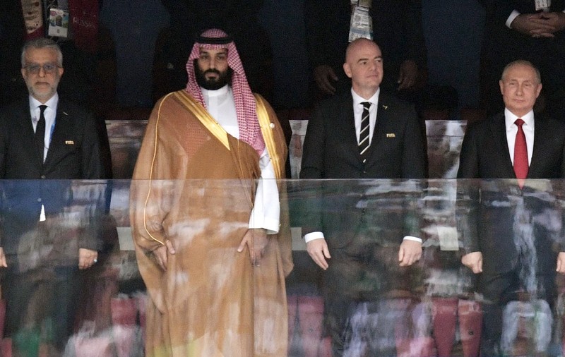 Reacțiile trioului Infantino-Putin-Prințul Salman în timpul meciului de deschidere de la Campionatul Mondial de fotbal Rusia 2018 / FOTO&VIDEO