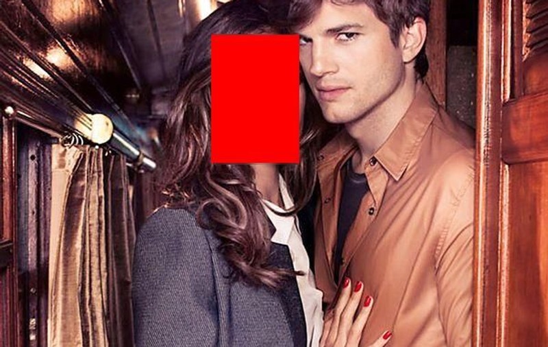 Ashton Kutcher, în ipostaze tandre cu o brunetă măritată și focoasă | FOTO