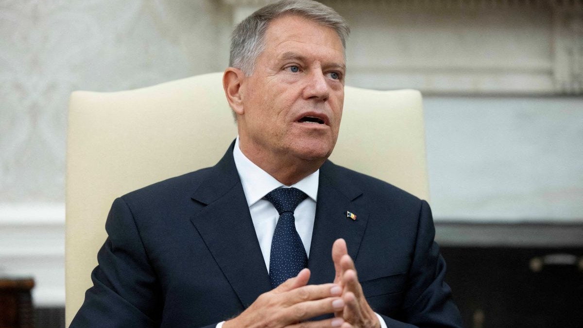 Klaus Iohannis, în timpul unui discurs