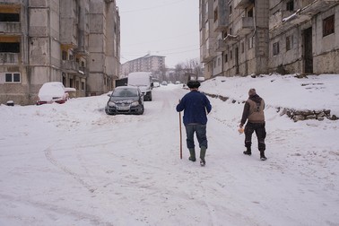 Doi dintre localnicii cu care am vorbit în Anina