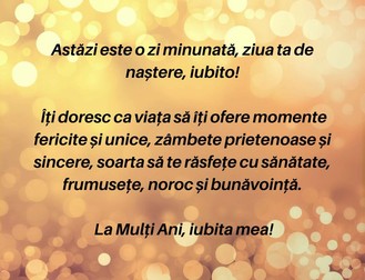 Mesaje de La Mulți Ani pentru iubită