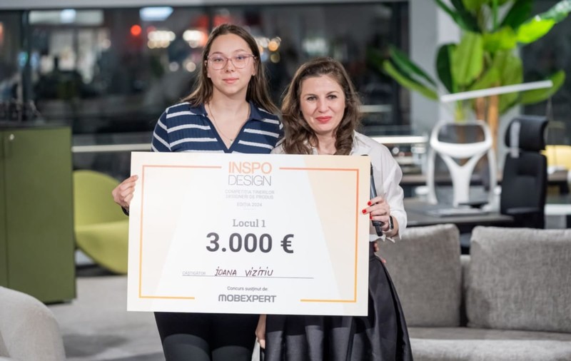 O studentă din Iaşi a câștigat competiția INSPODESIGN 2024 proiectând o comodă multifuncțională