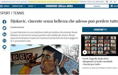 URL-ul paginii a rămas neschimbat (Foto captura Corriere della Sera)