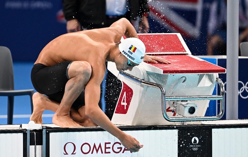 JO 2024. David Popovici,  în semifinale la 100 de metri liber. Când înoată pentru calificarea în finală