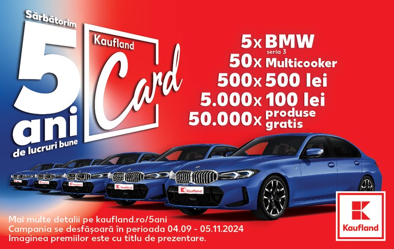 Cumpărăturile cu Kaufland Card îți aduc premii în valoare de 2.500.000 lei!