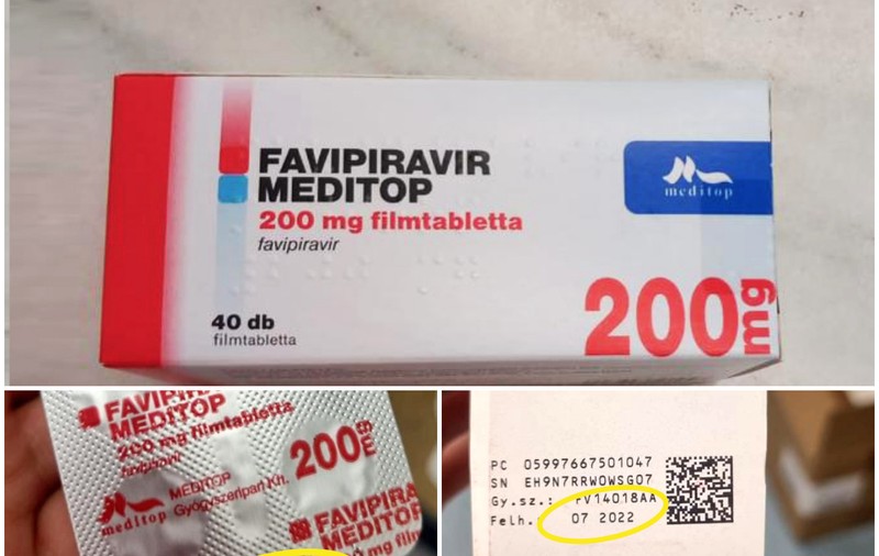 Favipiravir cu două date de valabilitate, din care una depășită, aduse din Ungaria. ANM: „O eroare de inscripționare”