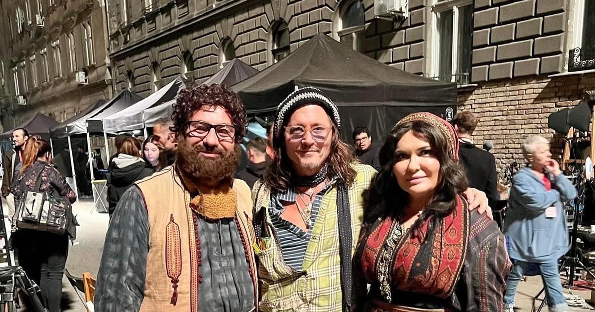 Viorica de la Clejani și Ioniță alături de Johnny Depp