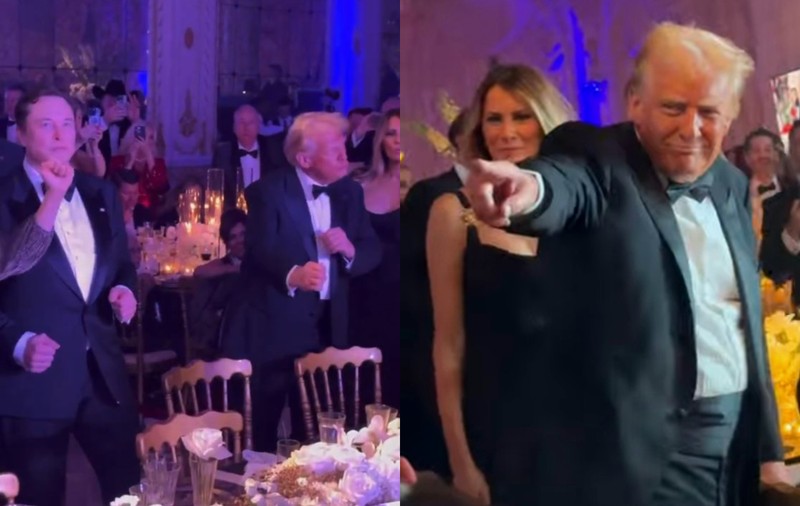 Donald Trump și Elon Musk, dans viral în noaptea de Revelion. S-au distrat pe ritmurile piesei „YMCA” VIDEO