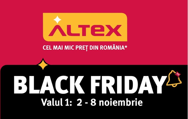 Sărbătoarea Reducerilor: Black Friday la Altex, în perioada 2 noiembrie – 22 noiembrie în magazinele fizice și online! 