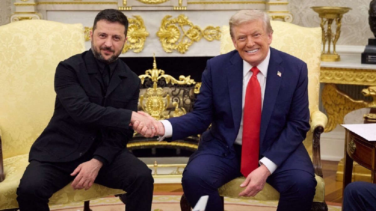 Volodimir Zelenski și Donald Trump în timpul uneii întrevederi la Casa Albă Foto: Profimedia Images