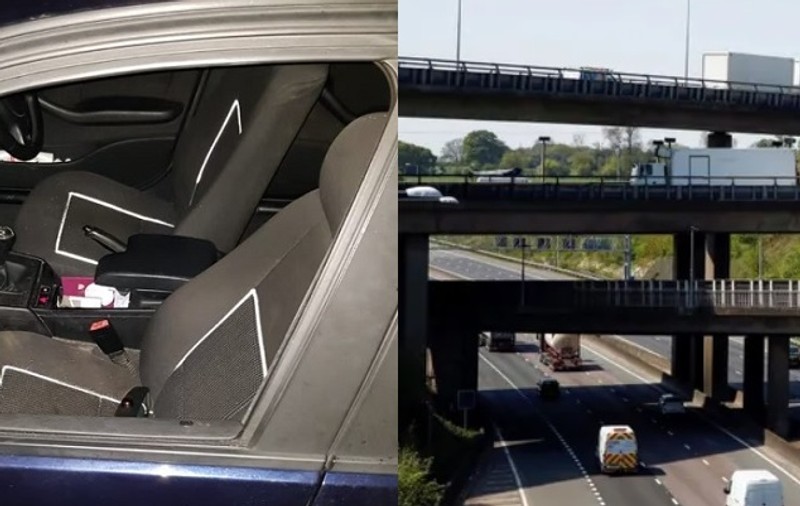 Accident neobişnuit. O femeie a căzut din maşină pe autostradă, după ce a ieşit pe geam să filmeze un clip