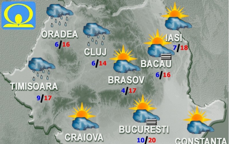 PROGNOZA METEO pentru 13 și 14 noiembrie. Temperaturile vor fi peste media acestei perioade