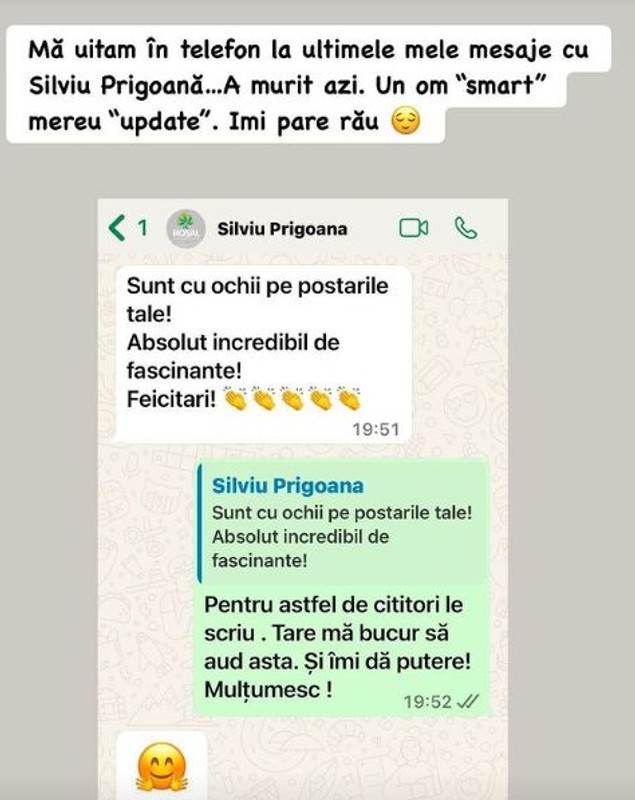 Ultimul mesaj trimis de Silviu Prigoană lui Dan Negru. Prezentatorul TV a făcut publică discuția: „Mă uitam în telefon...”