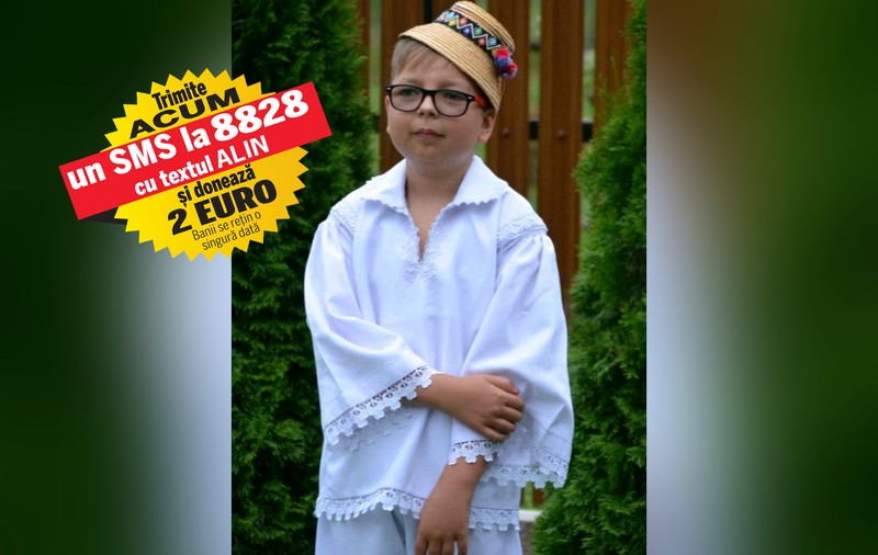 Pentru a lupta cu cancerul, Alin trebuie să ajungă de două ori pe an în Turcia. Investigațiile și tratamentul pentru băiatul care are vederea grav afectată costă 4.500 de euro