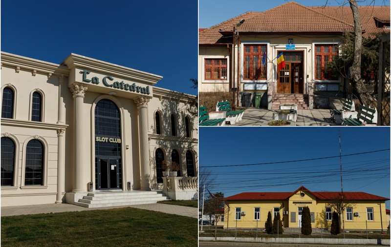 Imagini dintr-un oraș din Dolj: cum arată clădirile publice - spitalul și judecătoria - în comparație cu cazinoul, care este lipit de liceu
