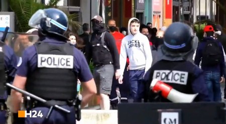 Proteste în Franţa. Captura foto: H24