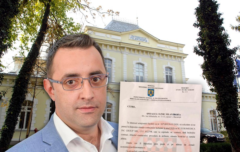 Poliția economică a intrat la Filantropia după ce spitalul a cumpărat dezinfectant la de 5 ori prețul pieței