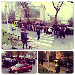Romeo Surdu a fugit de cozile de la secţiile de votare din Chişinău. foto: Facebook.com
