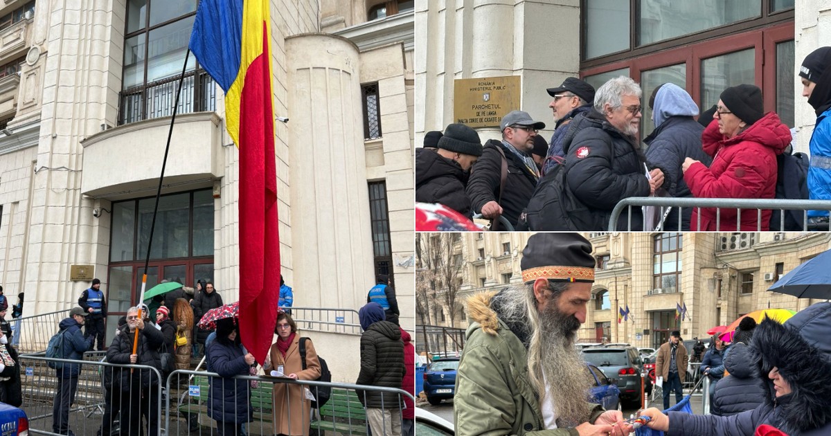 Colaj cu Susținătorii lui Călin Georgescu l-au așteptat degeaba pe Marius Tucă și Florin Călinescu la Înalta Curte de Casație și Justiție