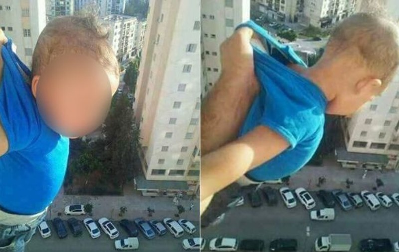 Un algerian a ținut un copil atârnat pe geam, la etajul 15, pentru a primi like-uri pe Facebook. Ce a urmat
