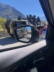 Militari ruși au fost trimiși la vama cu Georgia. Foto: Twitter