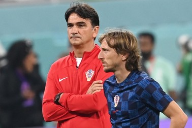 Luka Modrici, la mișcările de încălzire.