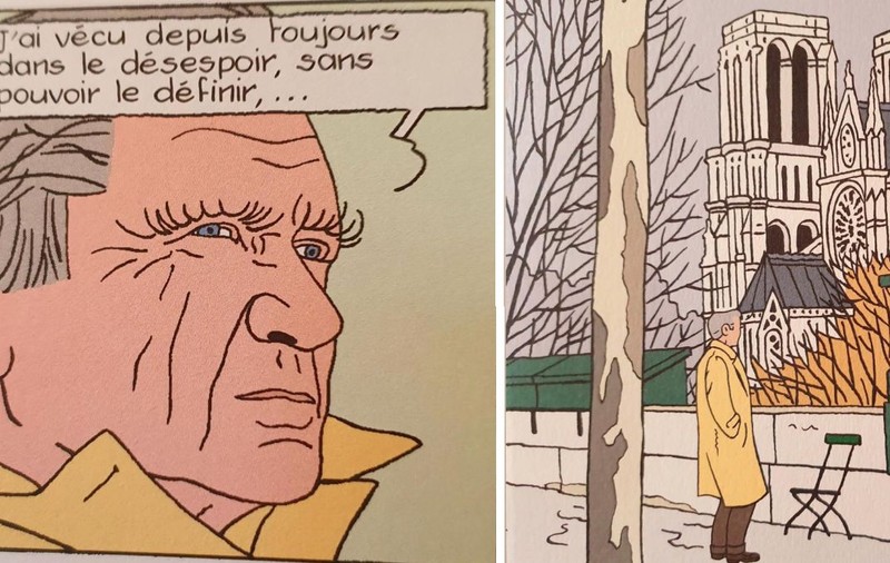 Filosoful român Emil Cioran, personaj de benzi desenate în Franța. „Personaj delicat, fragil, gânditor și, evident, pesimist”