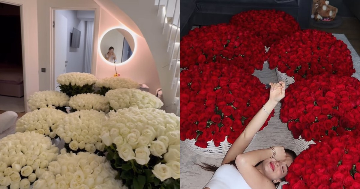 Andreea Bostanica a primit 2.000 de trandafiri de la iubit