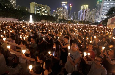 Victimele de la Tiananmen comemorate la Hong Kong