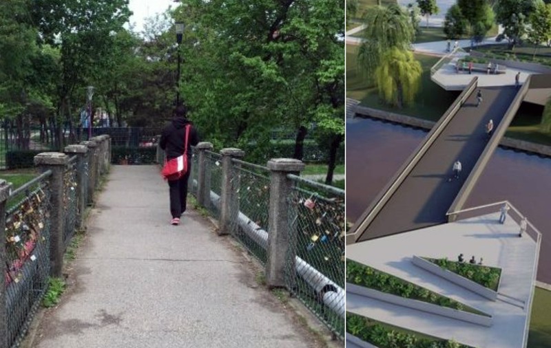 Noua „pasarelă a îndrăgostiților” din Timișoara, blocată de „Monumente”: „Proiectul este extrem de masiv”. Viceprimar: „Un abuz”
