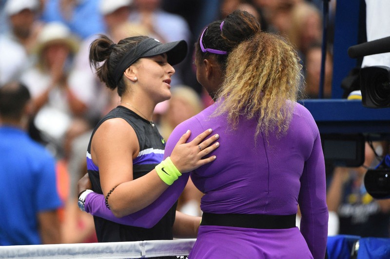 Bianca Andreescu și Serena Williams