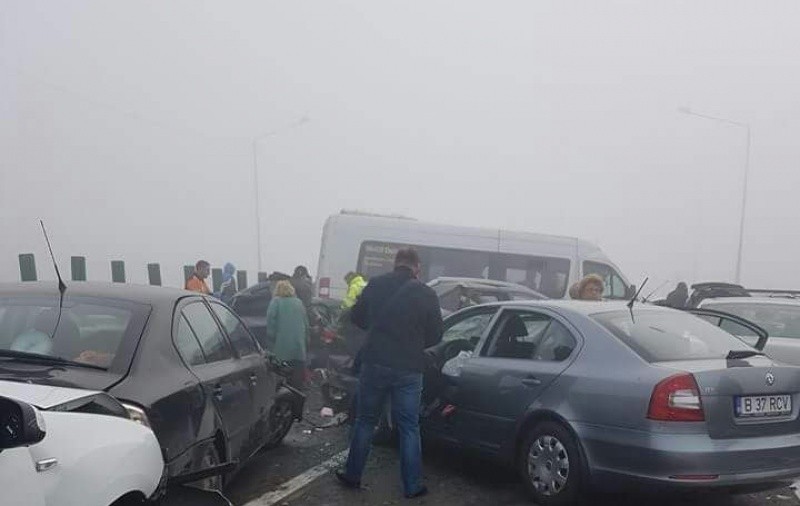 Accidente pe Autostrada Soarelui. Compania de drumuri dă vina pe ANM: „Nu a fost emisă nicio atenţionare de polei”