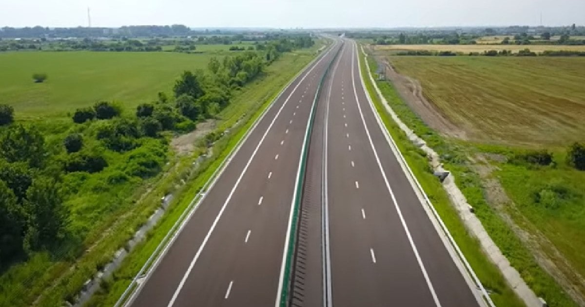 Imagine de sus a autostrazii A0 București