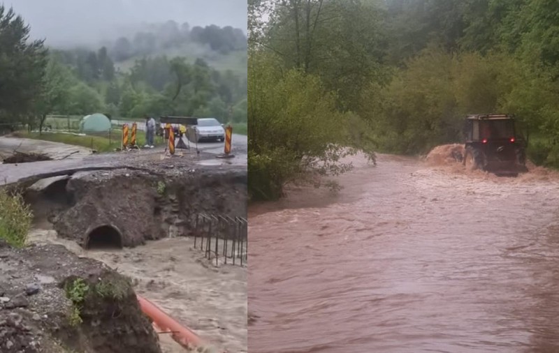 Cod roșu de inundații în județele Harghita, Braşov şi Covasna. Zeci de persoane evacuate preventiv
