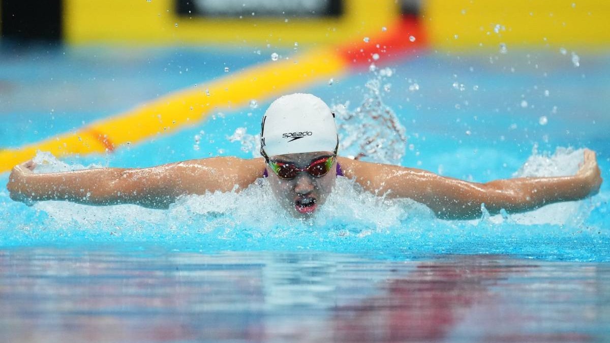 La doar 13 ani, a doborât recordul Asiei și s-a apropiat la 0,40 secunde de recordul mondial. Performanța uriașă reușită de Yu Zidi. Sursă foto: Profimedia Images