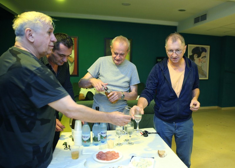 George Mihăiță și Horațiu Mălăele, la un pahar de șampanie