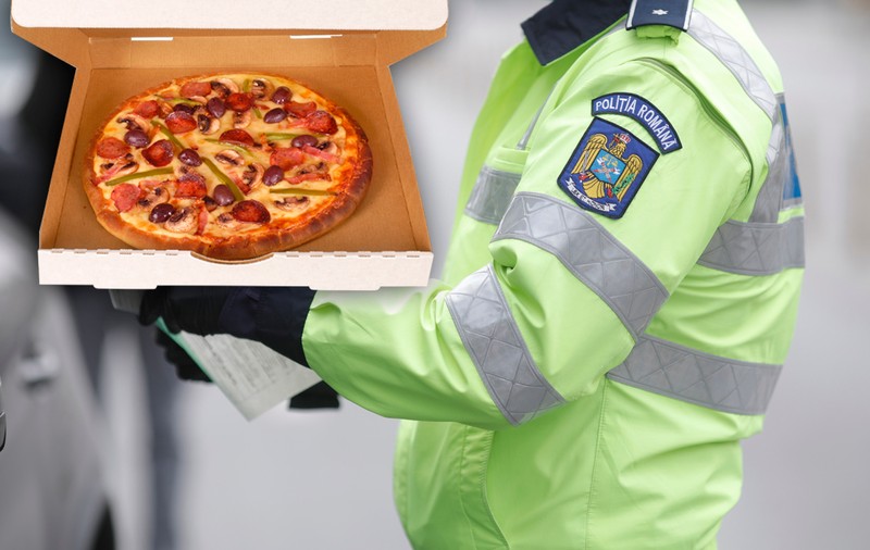 Au primit pizza drept mită. Polițiști de la Rutieră din Iași, anchetați de DNA după ce ar fi scutit șoferii unui restaurant de amenzi