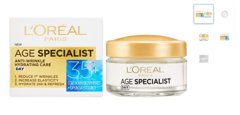 Crema antirid pentru fata L'Oréal Paris Age Specialist 35+ de zi, 50 ml