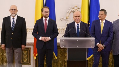 Kelemen Hunor (UDMR), Dominic Fritz (USR), Ilie Bolojan (PNL) și Sorin Grindeanu (PSD) sunt șefii celor partidelor care formează coaliția politică din iunie 2025