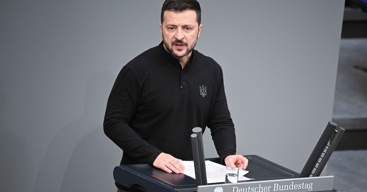 Volodimir Zelenski ține un discurs în Bundestag Foto: Hepta