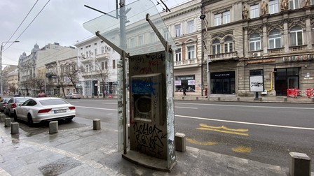 Infochioșcul de pe bulevardul Regina Elisabeta