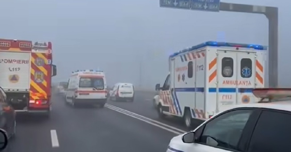 Patru accident rutiere în care au fost implicate nouă autoturisme s-au produs miercuri dimineață pe DN 3 Constanța - Murfatlar