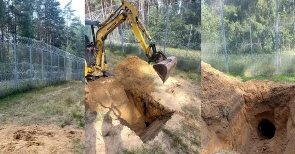 Tunel descoperit de Lituania la granița cu Belarus Captură X @ByPolskieradio